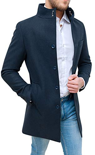 Cappotto Uomo Class Sartoriale Elegante Giaccone Soprabito Invernale Collo Coreana