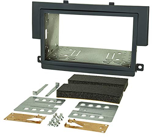 tomzz Audio 2437-016 Doppel DIN Radioblende kompatibel mit Mitsubishi Colt Z30 Z30G 2004 bis 2008 schwarz