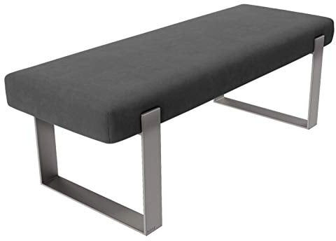 Vant Gepolstert Schlafzimmer Bett Bank - Wohnzimmer & Salon Ottomane - 158 kg Gewicht Kapazität (Wildleder Holzkohle Grau)