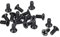 sourcing map 50Stk. M3.5 x 8mm Kreuzschlitz Flachkopf Schraubverschluss Schwarz für Laptop PC TV Lüfter Schalter