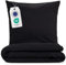 Blumtal Juego de Funda Nordica Cama de 135 - Microfibra Juego de Funda Edredon 220x220 y 2 Fundas de Almohada 70x40, Certificado Oeko-Tex, Muy Suave y Transpirable - Negro
