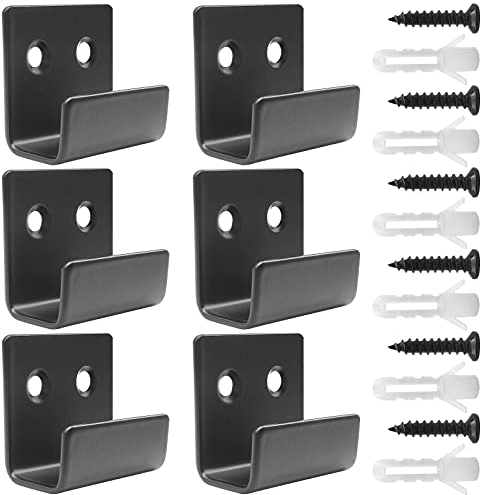 6 Stück Keramik Display Haken, Edelstahl Keramikfliesen Wandhaken Schwarz U Winkel Schwerlast Haken U Schwerlast Haken Heavy Duty Hooks Ceramic Tile Holders Ceramic Display Hook für Fliesenständer