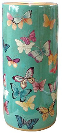 Porte-parapluie papillon en porcelaine