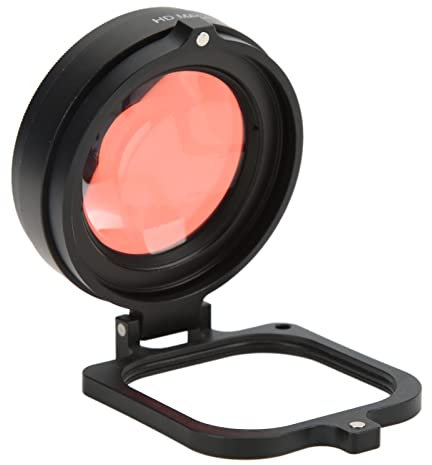 Rotfilter mit 16X Makroobjektiv, 58mm Rotfilter Sportkamera Wasserdichter Tauchfilter Unterwassertauchen Bewegungskamera Objektivfilter,für 9 Sportkamera