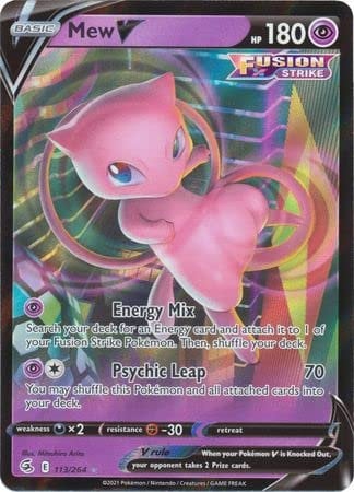 Pokemon Single Card MEW V 113/264 FUSION STRIKE