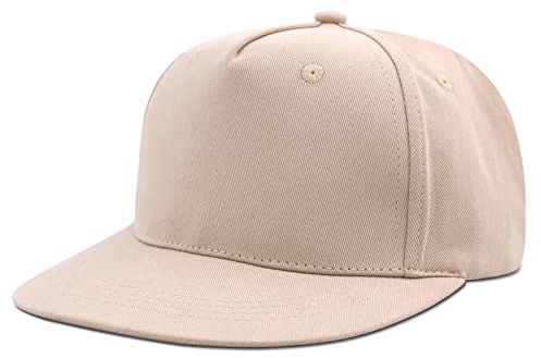 SEYUFN Kinder Baseballmütze Baby Mädchen Jungen Kappe Cap Baseballkappe mit Flacher Krempe für Kinder Jungen Sport Hut mit Cartoon-Muster Mädchen (Beige, 1-2 Jahre(48cm))