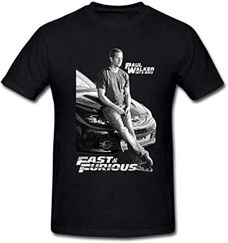 New Paul Walker Street Racing Fast Furious T-Shirts Mens Black Shirts M