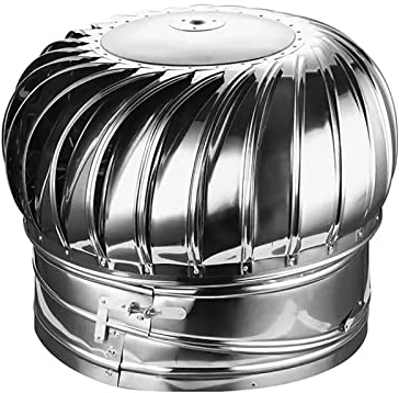Rostfreier Stahl 304 Schornstein Schwenkhaube, Wetterfest, Keine Montage erforderlich, Kaminaufsatz Drehend, Kaminaufsatz LüFtungsaufsatz, für Schornstein Küche Bad Garage (110mm/4.3in)
