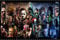 931 Wooden Jigsaw Puzzle 1000 Pieces Halloween Horror Classic Movies, Retro Style, 19.7 x 29.5 inches, 1000 Pieces, 1 Set, 1000 Count, All Ages