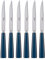 SABRE PARIS - Icône 6Pc Steak Knife Set - Premium Stainless Steel Knives - Serrated Knife Set - Midnight Blue