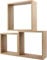 H HANSEL HOME 3 Wandregal Würfelregal Hängeregal 30/27/24cm, Wandboard Eichenfarbe, Schwebend Hängeregal Bücherregal Regale Dekorativ