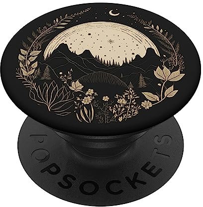 PopSockets Pop Grip: Boho Chic Floral Forest Nature Mountain Moon Hiking Camping Phone Grip Stand