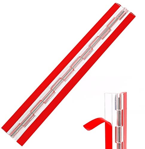 Self-Adhesive Acrylic Hinge Plastic Clear Continuous Piano Hinges 12 inch Folding Hinge Tools for Aquarium Lid Cabinet Box DIY Display 300x45 mm