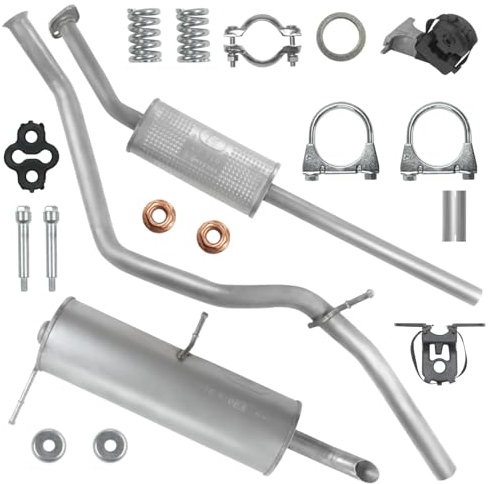 Polmo Schalldämpferset Auspuffanlage Auspuff für Peugeot 307 1 I 2002-2007 1.6