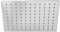 Soffione doccia rettangolare cromato 30x20 cm, in acciaio inox con supporto a snodo orientabile e ugelli anticalcare, spessore 6 mm