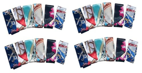 SHERCHPRY 24 Stk Geldbörse Schals für Handtasche schmaler Schal Seide Mini Weihnachtsband Haarbänder Handtasche Schals Band Taschenschal Drucken schmücken Geschenk Schleife Mädchen Stirnband