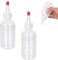 2pcs Applikator Flasche mit Spitze, 4 oz/6 oz Squeeze Flasche Transparente mit Abgestufter,Kunststoff Haarfärbeflaschen,Plastik Quetschflasche für Kleber, Malen, Basteln, Salon-Haarpflege (120ml)