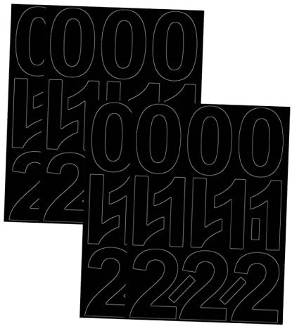 NUOBESTY Wasserdichte Briefkastennummer Aufkleber Selbstklebende Zahlen Decals Adressnummern Wetterfeste Diy Hausnummer Sticker