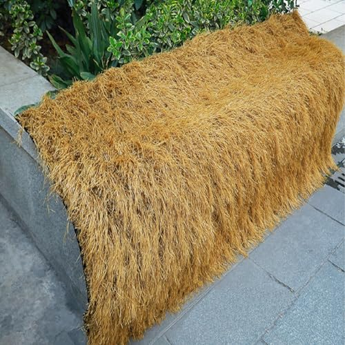 Techo De Paja Artificial Paja SintéTica De Plástico Tipo Alfombra PE Rollo De Techo De Paja Mexicana Rollo De Paja De Palma Sintética para Jardín, Patio, Sombrilla, Valla, Decoración De Fiesta (Size