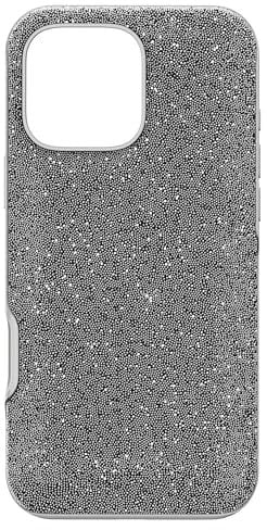 Swarovski High smartphone case, iPhone® 16 Pro Max, Silver Tone