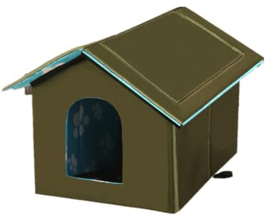 Katzenhaus Draußen Hundehaus Wasserdicht Katzenhöhle Indoor und Outdoor Haustierhaus Faltbare Hundehütte mit Abnehmbarem Matte Katzennisch Hunde Nische Für Kaninchen, Streuner Haustiere