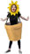 HiyyFloy Halloween Erwachsene Topfblume Kostüm Blumentopf Spielkostüm Overall Sonnenblume Festival Party Cosplay Kostüm Anzug