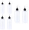 JEYORZY Flacons Pipettes en Plastique Souple - Bouteilles de Colle Vides avec Pointe d'Aiguille de Précision - Lot de 6 Flacons de 5ml/10ml/15ml