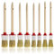 Pinceaux à Rechampir, 8 Pièces Pinceaux Rond Brosse à Pochoir en Bois 4 Tailles Pinceau Peinture pour Peinture Murale Meubles Vernis Lasures Accessoires de Bricolage