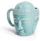 Keramik-Teetasse – Zen-Heimbüro-Dekoration und Glückswassertasse, Buddha-Tasse | Buddha-Tasse Buddhakopf-Keramik-Kaffee-/Teetasse | 450 ml kreative Kaffeetasse und Schreibtisch-Dekorationszubehör Budd