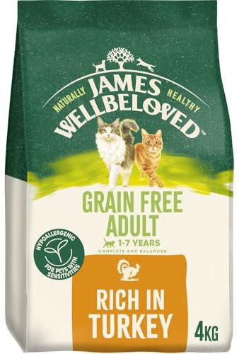 JAMES WELLBELOVED 4kg Katze Trockenfutter ohne Getreide Truthahn