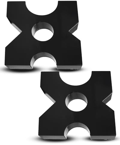 1 x 7 x 7 Arbor Press Plate 20Ton & 32Ton Shop Steel Metal Press Plates | 4 Notch H Frame Thickened Hydraulic Shop Press Plate, 1 inch/25mm Thickness