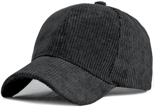 Corduroy Baseball Cap for Men and Women, Simplicity Solid Vintage Sports Hat, Warm Outdoor Travel Cap