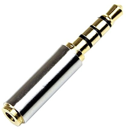 Asuinxurr Golden 3,5 mm fino a 2,5 mm femmina spina stereo audio cuffie jack adattatore convertitore