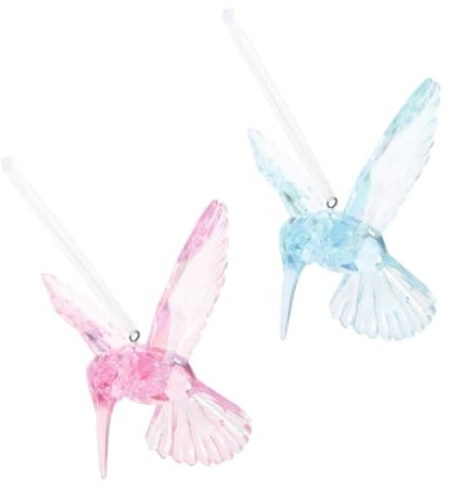 2 Stück Acryl Vogelornamente als Fensterhänger für Zuhause, Auto