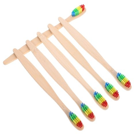 SEWOART 6stücke Weiche Bambus Zahnbürsten Mit Feinen Borsten Für Schonende Mundpflege Ergonomischer Griff Bunte Farben Umweltfreundlich Für Unterwegs Und Haushalt