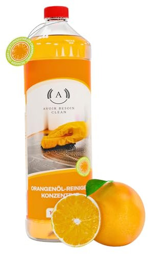 Orangenöl Reiniger Konzentrat - Orangenreiniger Orangenölreiniger Cleaner Allzweckreiniger Putzmittel - Kaugummi und Tinte entfernen Fettentferner Küchenfronten reiniger Badreiniger (1 l)