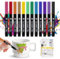 AllisWay Kit Peinture Sur Tasse, Peinture Céramique, Kit de Peinture Sur Poterie, Comprend Une Tasse en Céramique et 12 Pinceaux, Parfait Comme Cadeau Personnalisé pour Les Enfants et Les Adultes