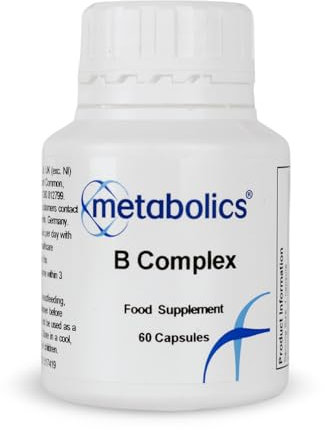 Vitamin B Complex Capsules — Contains Vitamin B12 Methylcobalamin & Adenosylcobalamin + B1, B2, B3, B5, B6, B7, Choline Folate & Biotin | All from Bio-Available Forms — Additive Free (60 Capsules)