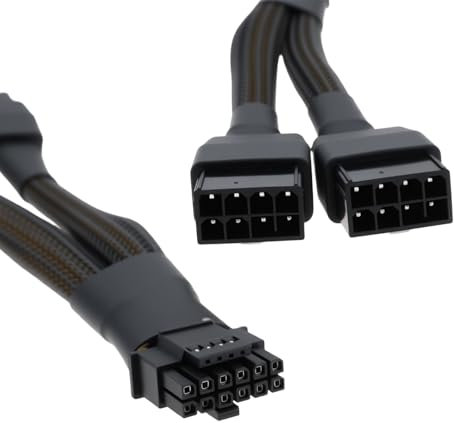 Create idea 16-poliges (12+4-poliges) auf 2 X 8-poliges Stromadapterkabel 12 cm 16 AWG Kompatibel mit Nvidia RTX 4080 4090