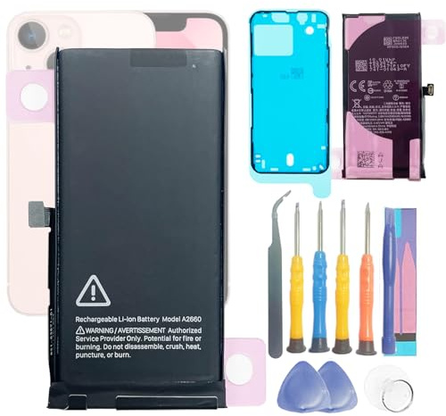 Batterie de rechange haute capacité Aousavo Phone13 mini A2660 compatible avec Phone13mini A2660/A2481/A2626/A2628/A2629/A2630