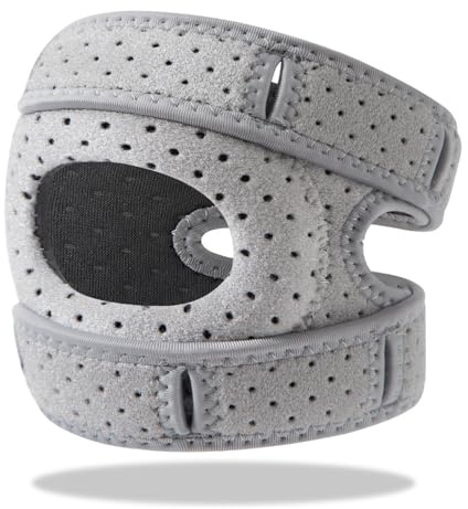 Samamoca Kniebandage Männer Damen – Verstellbare Patella Knieorthese gegen Schmerzen, Meniskus & Arthrose – Atmungsaktive Knie Stütze mit Silikonpolster für Sport, Reha & Alltag