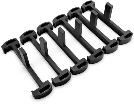 Plastic Clip for HTOH Linear Shower Drain, Tile Tray Supporter, Black,6 PCS | Shower Drain Clips, Black Plastic Clip, for HTOH 2-in-1 Tile-Insert Bathroom Linear Drain