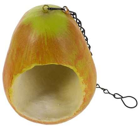 Milisten Pear Shaped Hanging Bird Feeder for Outdoors with Large Capacity Food Bowl Weather-resistant Peanut Feeder for Trees Balcony Attracts Parrots Parakeets and Wild Birds