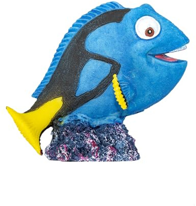 Blauer Doktorfisch, Fischfigur, Palettendoktor, Aquarium Dekoration | für Aquarium, Triops, Fische, Garnelen, Schnecken