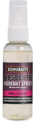 Sonubaits Absolute Bait Spray – Flüssiges Bait Spray für Zusätzliche Attraktivität - Smaak : Krill & Squid