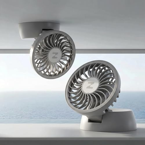 ZEEHOO Ventilador portátil magnético, ventilador plegable de escritorio/mano, cuenta con carga USB-C e inalámbrica, batería recargable de 2000 mAh, 3 velocidades, mini aire silencioso para el hogar