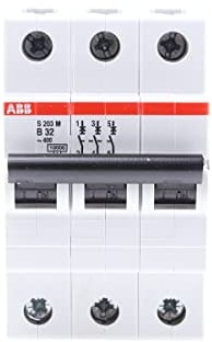 ABB Protecta Plus S203M-B32 Miniature Circuit Breaker • 3 Pole • 32A Type B • 440V AC / 12V DC • 10kA Breaking Capacity • DIN Rail Mount • System pro M Compact • Industrial MCB • 2CDS273001R0325