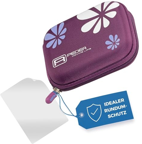 Pedea Kameratasche für Casio Exilim EX-ZR700, Canon PowerShot A3500 / S110, Sony DSC-RX100 mit Displayschutzfolie, lila