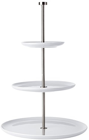 ASA 92151146 Etagere 3 stufig - Keramik - weiß Höhe 49 cm Ø 15/22 / 30