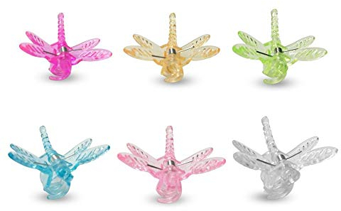 KINGLAKE 30Stück Orchideen klammern Libelle-Form Garten Pflanzen Clips Blumenklammern pflanzenclips Pflanzenklammern Kunststoff zum Stützen von Orchideen kletterpflanzen-6 Farben